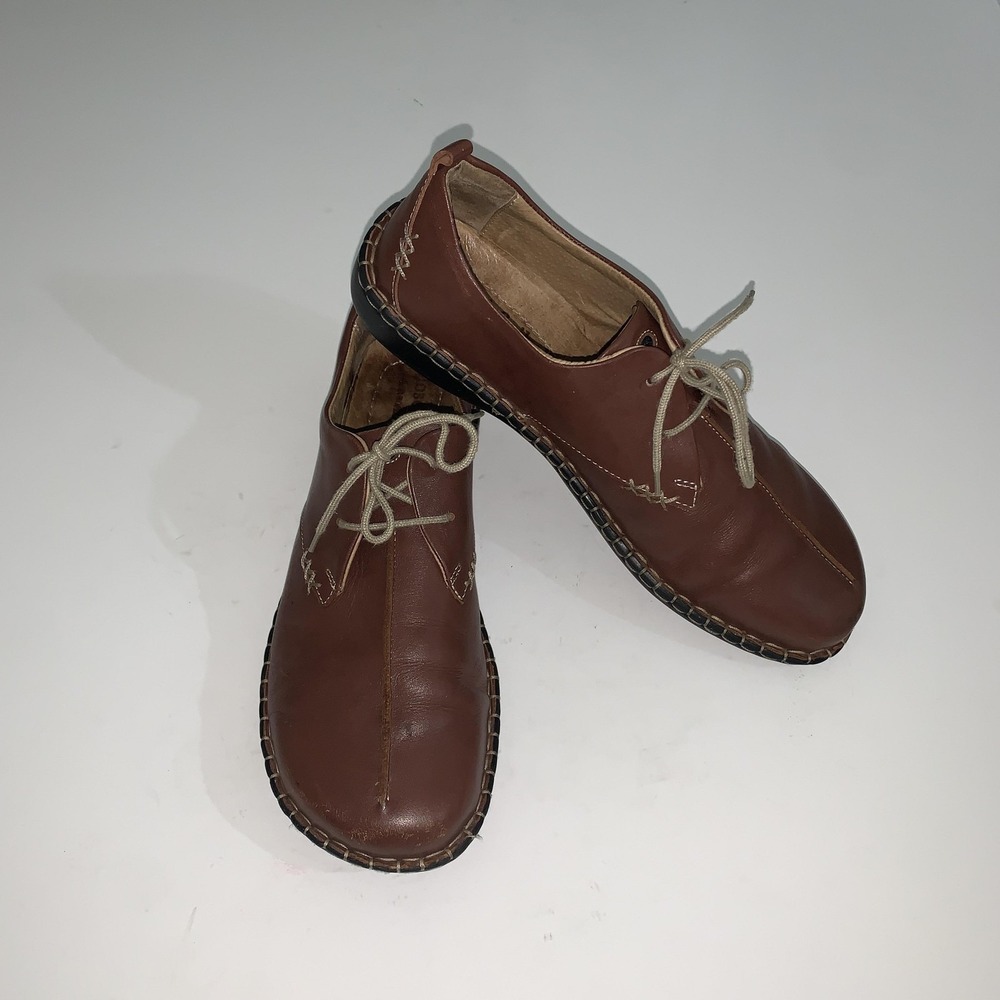 Josef Seibel Shoes Womens Size 9 Brown Leather Lace Up Oxford Comfort Casual